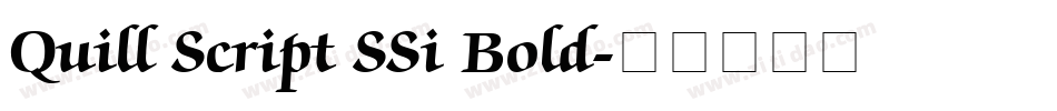 Quill Script SSi Bold字体转换